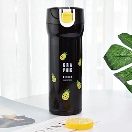 Термос (термобутылка) Frutty Pineapple 480 мл черный