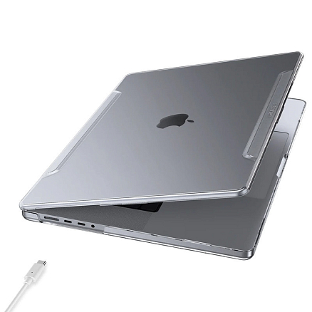 Чехол для Apple MacBook Pro 14 2021 A2442 пластиковый Spigen SGP Thin Fit прозрачный
