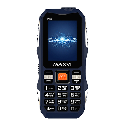 Мобильный телефон Maxvi P100 с аккумулятором на 5500 мАч синий