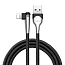 Кабель USB - Lightning для зарядки iPhone 2 м 1.5А плетеный с угловым штекером Baseus Sharp-bird черный