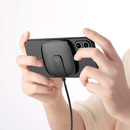 Беспроводная магнитная зарядка MagSafe для iPhone 15W Usams US-CD153 черная