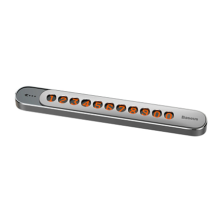 Автовизитка на липучке Baseus Sliding Cover серебристая