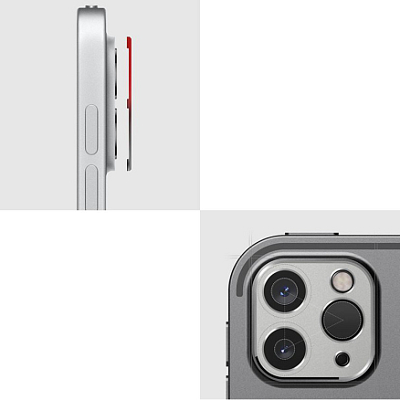 Защитная крышка на камеру iPad Pro 11, Pro 12.9 2020 Ringke Camera Styling серебристая