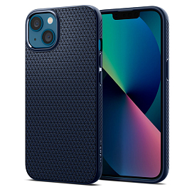 Чехол для iPhone 13 гелевый Spigen Liquid Air синий