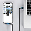 Кабель USB - Lightning для зарядки iPhone 1 м 2.4А игровой плетеный Baseus Iridescent Lamp черный