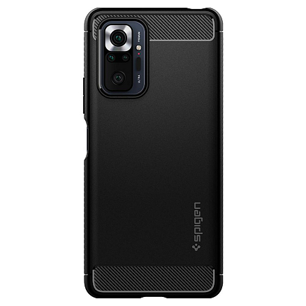 Чехол для Xiaomi Redmi Note 10 Pro гелевый Spigen Rugged Armor черный