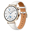 Умные часы Huawei Watch GT 5 41 мм с белым кожаным ремешком золотистые