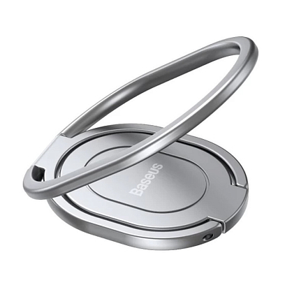 Держатель для телефона на палец Baseus Rails серебристый