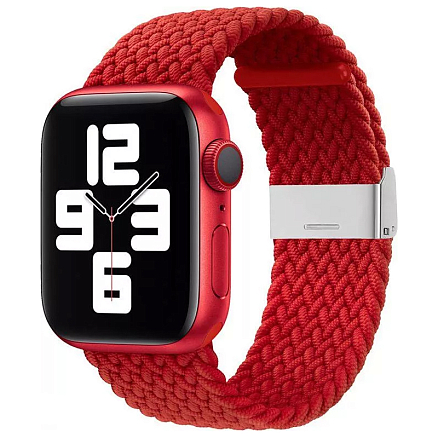 Ремешок-браслет для Apple Watch 2, 3, 4, 5, 6, 7, 8, SE, Ultra 42, 44, 45 и 49 мм текстильный Hurtel Fabric красный