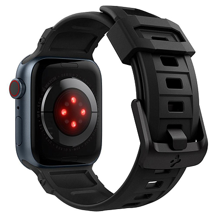 Ремешок-браслет для Apple Watch 38 и 40 мм гелевый Spigen Rugged Band черный