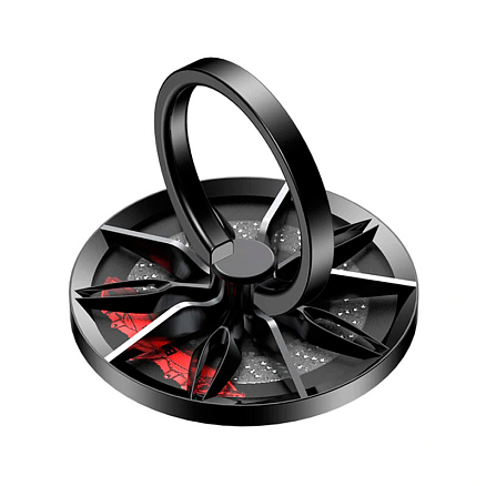 Держатель для телефона на палец Baseus Wheel B1S черно-серебристый