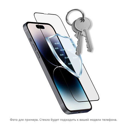 Защитное стекло для iPhone 16 Pro на весь экран противоударное Rocket Air Cover 2.5D 0,3 мм черное