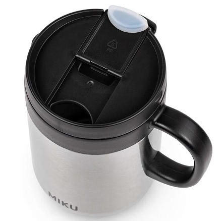 Термокружка с ручкой Miku TH-MGH-500 500 мл серебристая