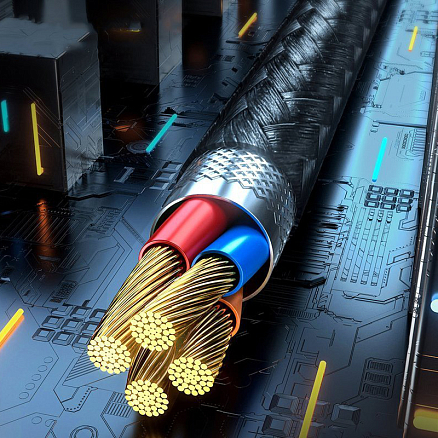 Кабель USB - MicroUSB, Lightning, Type-C 2 м 2А со сменными штекерами магнитный плетеный Baseus Zinc черный