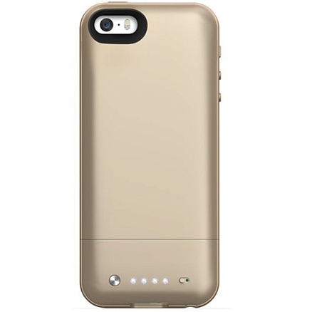 Чехол-аккумулятор с памятью 16GB для iPhone 5, 5S, SE Mophie Space Pack 1700mAh золотистый