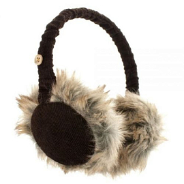 Наушники KitSound Earmuffs накладные теплые вельвет коричневые