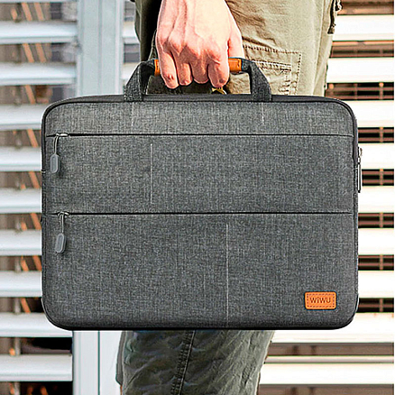 Сумка для ноутбука до 15,4 дюйма с подставкой WiWU Smart Stand серая