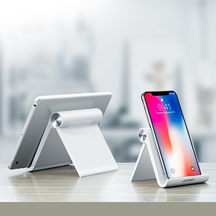 Подставка для телефона или планшета от 4 до 8 дюймов складная Ugreen LP106 белая