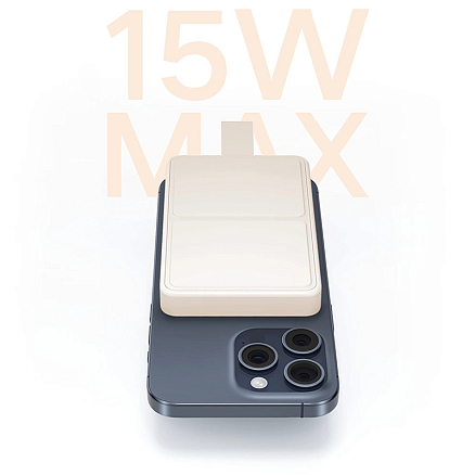 Внешний аккумулятор Xiaomi Magnetic Power Bank BHR9074GL с беспроводной зарядкой MagSafe 6000мАч 15Вт бежевый