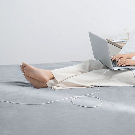 Кабель Type-C - MagSafe для зарядки Macbook длина 2 м 60W магнитный плетеный с L-образным штекером Baseus Zinc белый