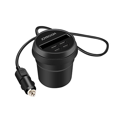 Зарядное устройство автомобильное с четырьмя USB входами 3,1А Joyroom С-M402 черное
