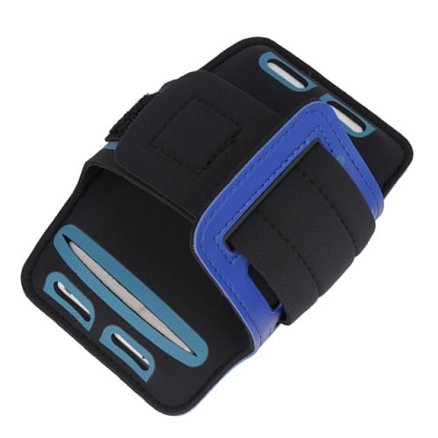 Чехол универсальный для телефона до 5.1 дюйма спортивный наручный GreenGo Premium синий