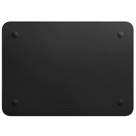 Чехол для Apple MacBook Pro 16 Touch Bar A2141 кожаный футляр WiWU Skin Pro II черный