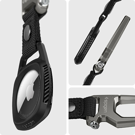 Чехол для AirTag гелевый Spigen SGP Rugged Armor черный
