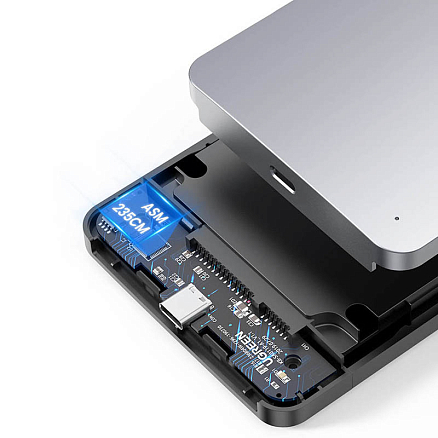 Корпус для внешнего жесткого диска Type-C 3.1 Gen2 (6 Gbps) Ugreen CM300 серый