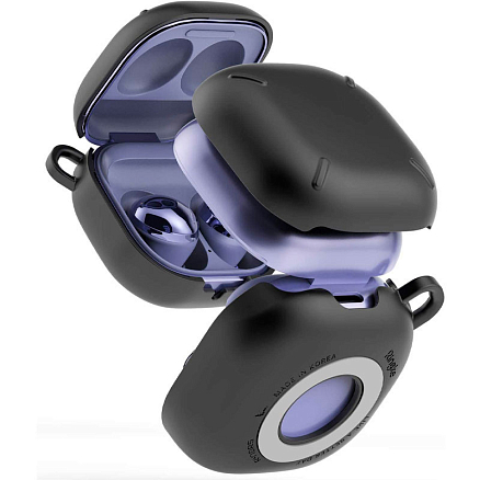 Чехол для наушников Samsung Galaxy Buds Live, Buds Pro пластиковый Ringke Slim X матовый черный