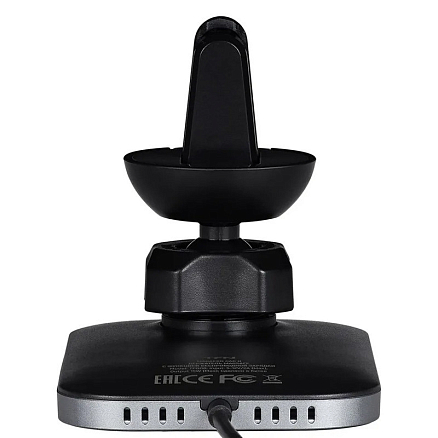 Держатель автомобильный на панель и в решетку обдува с беспроводной зарядкой MagSafe (быстрая) TFN MagAero Car черный