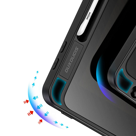 Чехол для iPad 10.9 2022 гибридный - книжка Dux Ducis Magi черный