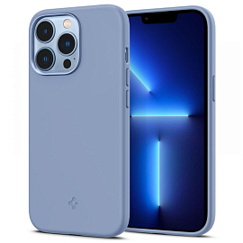 Чехол для iPhone 13 Pro силиконовый Spigen Silicone Fit серо-голубой