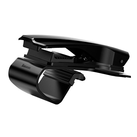 Держатель автомобильный на приборную панель на прищепке Baseus Mouth черный