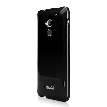 Чехол для HTC One Max гелевый с блестками iMuca Cool Color черный + пленка