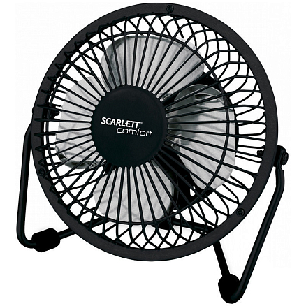 Вентилятор портативный настольный USB Scarlett SC-DF111S95 черный