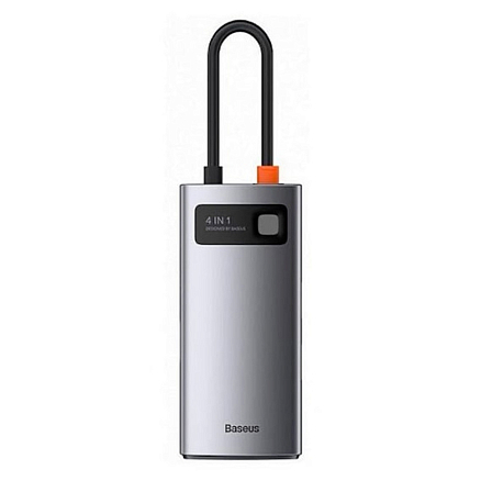 Хаб (разветвитель) Type-C - USB 2.0, USB 3.0, HDMI, Type-C Baseus Metal Gleam серый