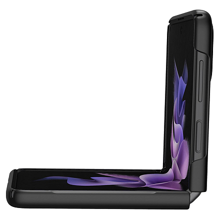 Чехол для Samsung Galaxy Z Flip 3 пластиковый ультратонкий Spigen Air Skin черный