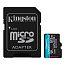 Карта памяти Kingston Canvas Go Plus MicroSDXC 512Gb UHS-I U3 V30 170 Мб/с с адаптером SD
