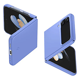 Чехол для Samsung Galaxy Z Flip 4 пластиковый ультратонкий Spigen Air Skin синий