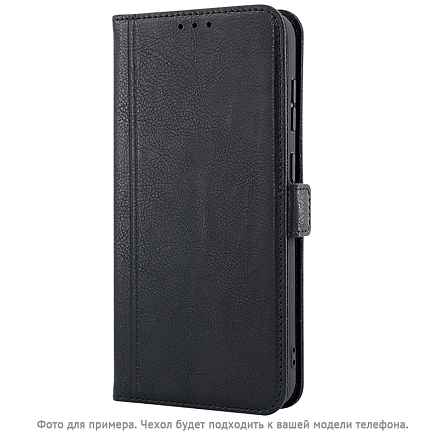 Чехол для Realme C53, C51, C51s, Narzo N53 кожаный - книжка CASE book черный
