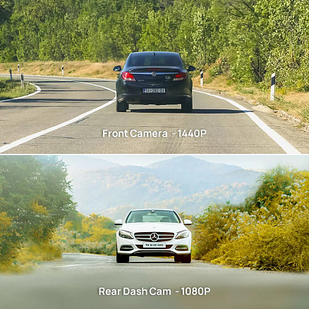 Видеорегистратор Xiaomi 70mai Dash Cam A400 + камера заднего вида RC09 слоновая кость