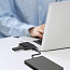 USB 2.0 HUB (разветвитель) на 4 порта Baseus Fully folded с питанием MicroUSB черный