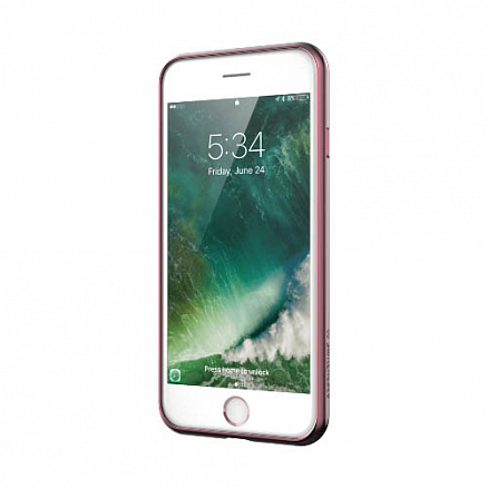 Чехол для iPhone 7, 8 гелевый SwitchEasy Flash прозрачный розовое золото