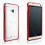 Чехол для HTC One Бампер алюминиевый ультратонкий Love Mei 0,6мм красный