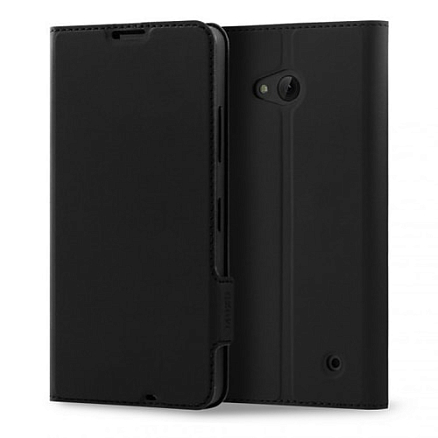 Чехол для Microsoft Lumia 640 кожаный - книжка Mozo Book Cover черный