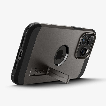 Чехол для iPhone 15 Pro Max гибридный для экстремальной защиты Spigen Tough Armor MagFit серый