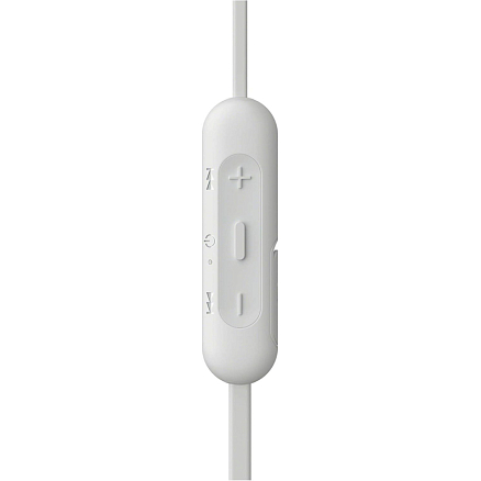 Наушники беспроводные Bluetooth Sony WI-C100 вакуумные с микрофоном и пультом белые