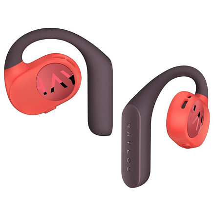 Наушники TWS беспроводные Bluetooth Haylou PurFree Buds OW01 вкладыши с микрофоном для спорта оранжевые