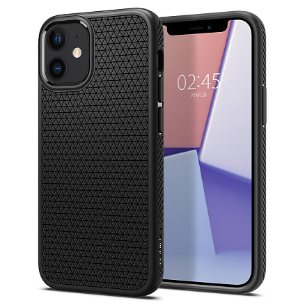 Чехол для iPhone 12 Mini гелевый Spigen Liquid Air матовый черный